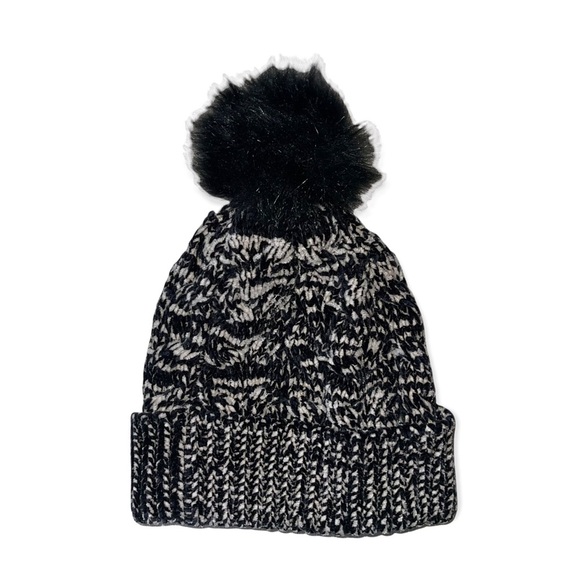 SONOMA GOOD FOR LIFE Black & White Beanie with Pom Pom - Picture 3 of 5